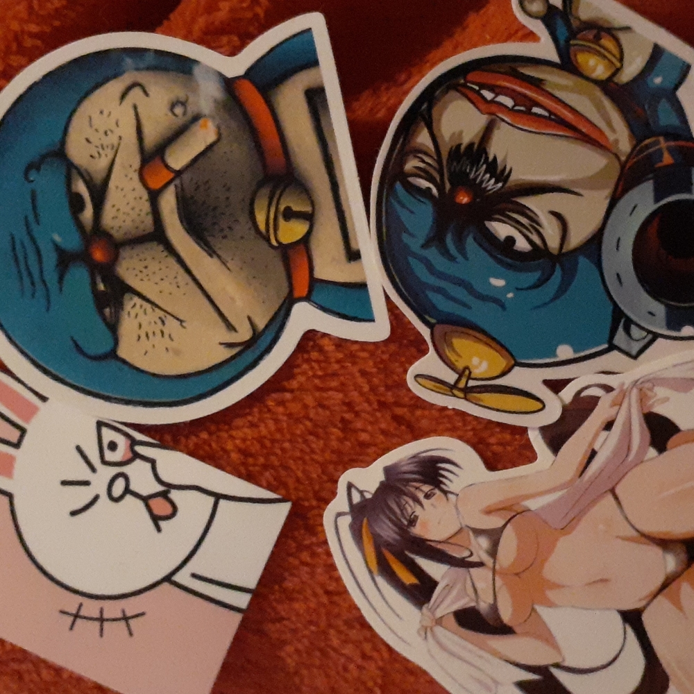 Four Anime Stickers